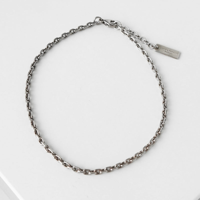 サンローラン パリ シルバー チェーンブレスレット サイズ L - NEWSED