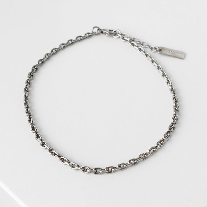 サンローラン パリ シルバー チェーンブレスレット サイズ L - NEWSED