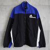 アディダス ナイロンジャケット ロゴプリント ブラック/ブルー