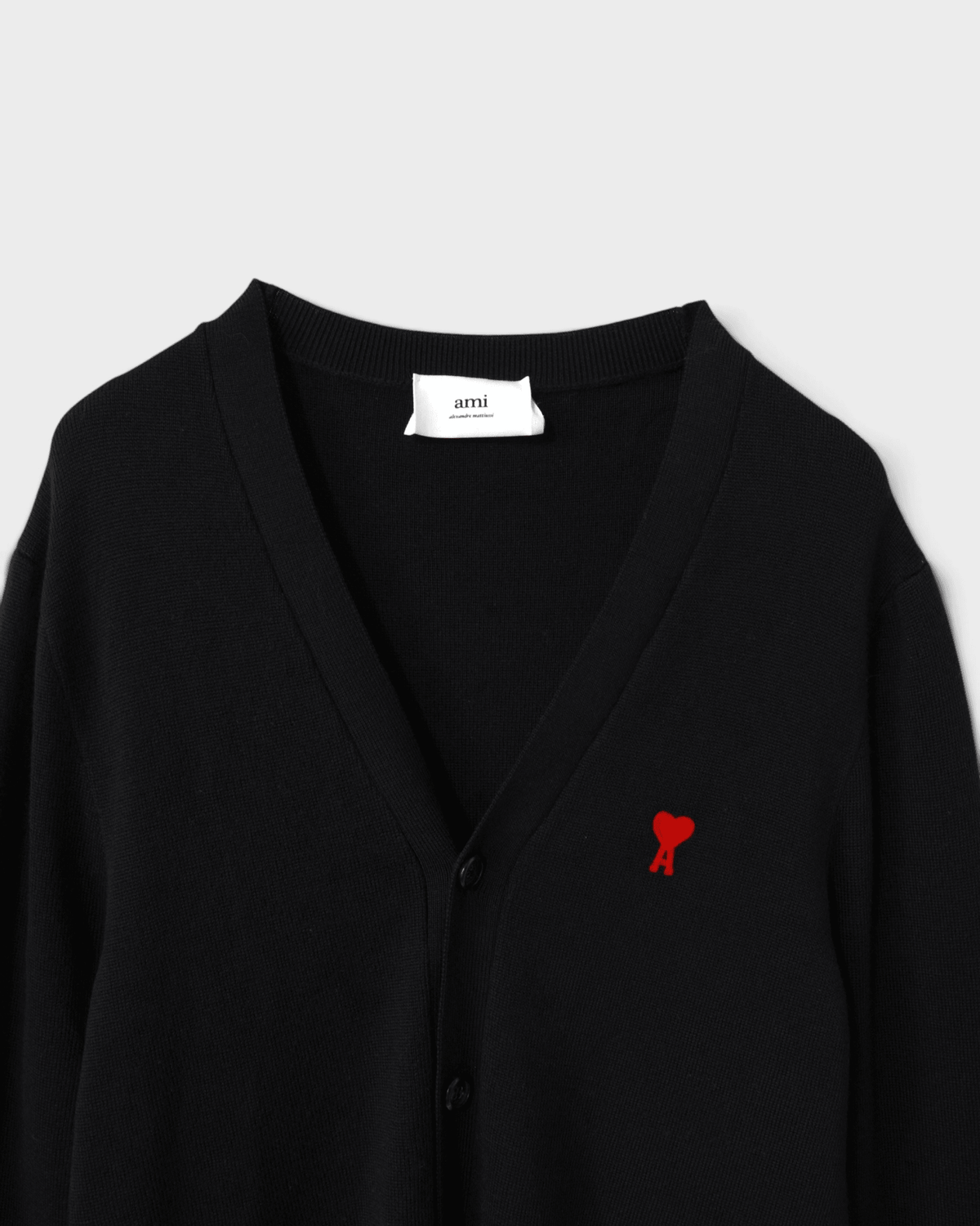 アミパリ アミ パリス ハートロゴ カーディガン ブラック L メンズ - NEWSED