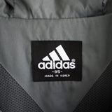 アディダス アノラックパーカー ロゴ刺繍 ハーフジップ グリーン L相当 - NEWSED