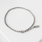 サンローラン パリ シルバー チェーンブレスレット サイズ L - NEWSED