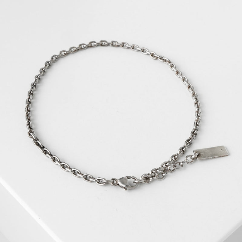 サンローラン パリ シルバー チェーンブレスレット サイズ L - NEWSED