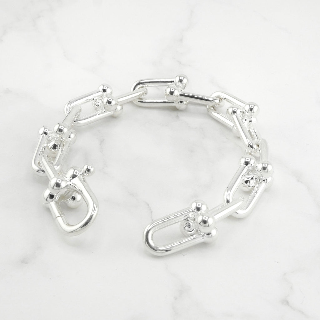 ティファニー ハードウェア ラージリンク スターリングシルバー ブレスレット L 新品仕上げ 60153089