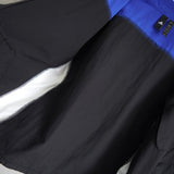 アディダス ナイロンジャケット ロゴプリント ブラック×ブルー Lサイズ - NEWSED