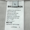 バレンシアガ テープロゴ ダメージ加工 クルーネック オーバーサイズ ショートスリーブ 半袖Ｔシャツ ベージュ L メンズ