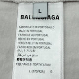 バレンシアガ テープロゴ ダメージ加工 クルーネック オーバーサイズ ショートスリーブ 半袖Ｔシャツ ベージュ L メンズ - NEWSED