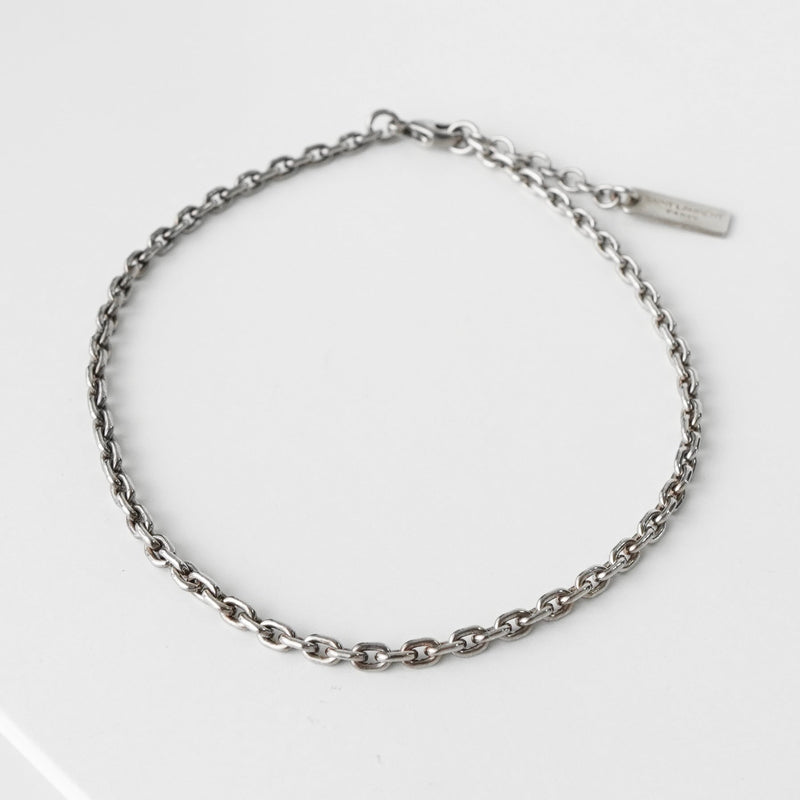 サンローラン パリ シルバー チェーンブレスレット サイズ L - NEWSED