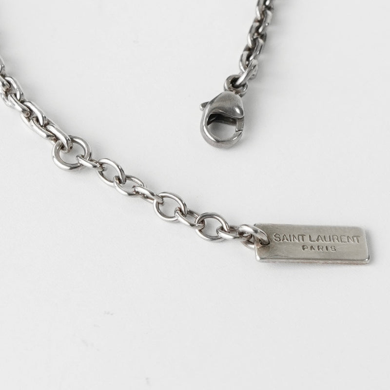 サンローラン パリ シルバー チェーンブレスレット サイズ L - NEWSED