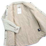 バックサイドクラブ バックロゴプリント キルティングシャツ ジャケット ベージュ L メンズ 未使用品 - NEWSED