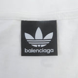 バレンシアガ×アディダス パフォーマンスロゴ 刺繍 インサイドアウト オーバーサイズ 半袖Ｔシャツ ホワイト L メンズ - NEWSED