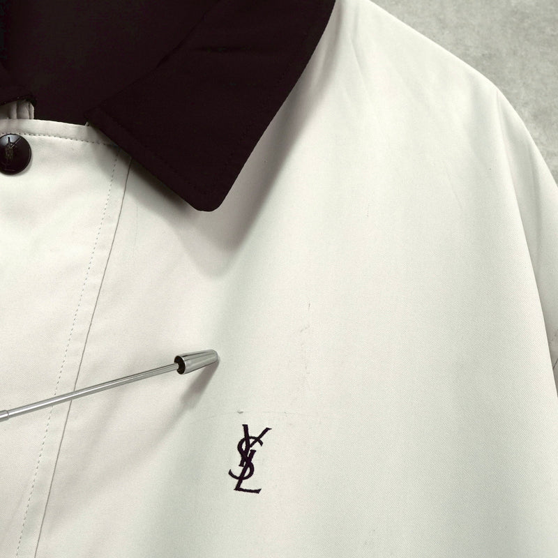 イヴサンローラン リバーシブル YSLロゴ ブルゾンホワイト / ブラック