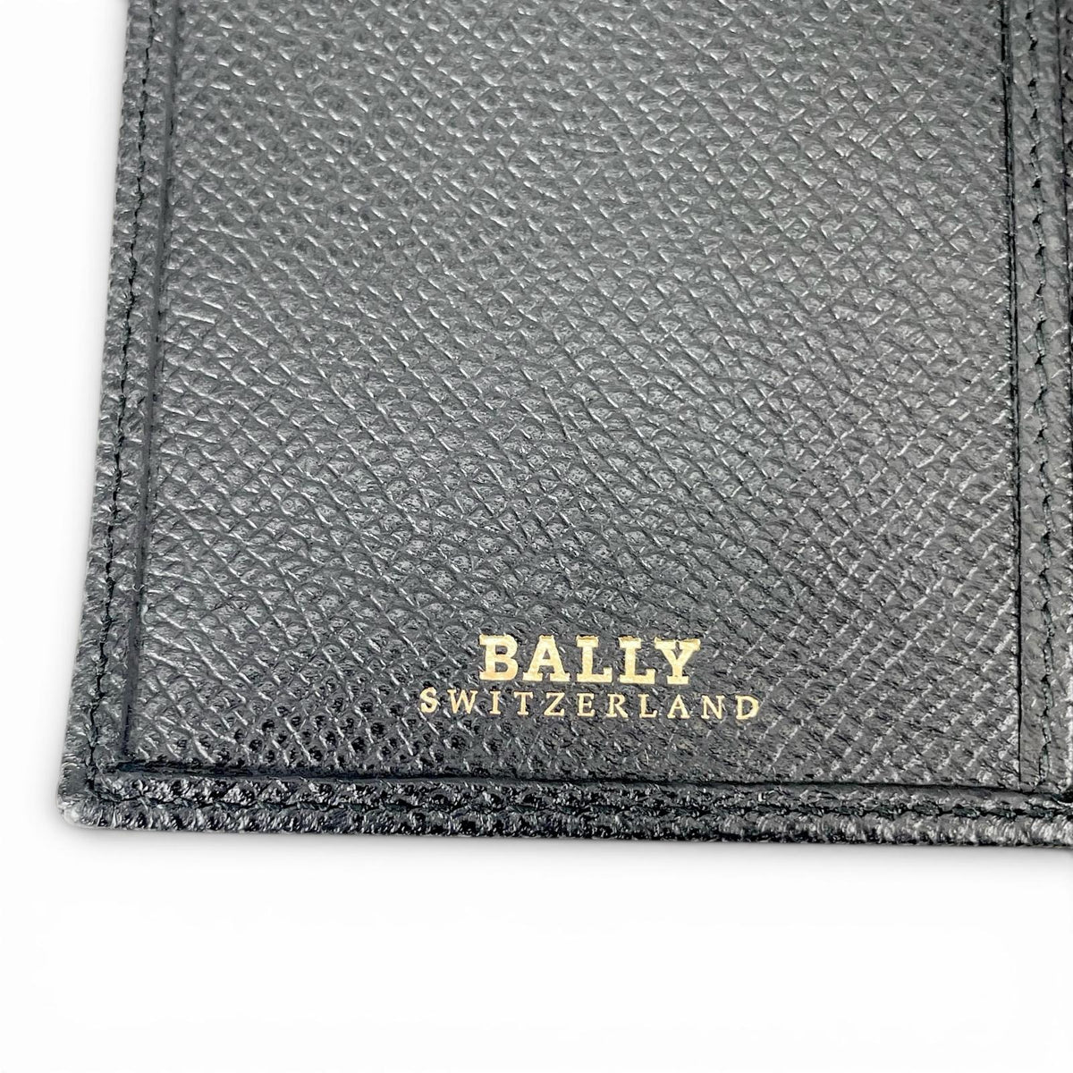 バリー LALIRO ロゴ金具付き レザー ロングウォレット 2つ折り 長財布 ブラック メンズ - NEWSED