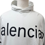 バレンシアガ LARGE FIT HOODIE ダメージ加工 スウェット パーカー オフホワイト 1 メンズ - NEWSED