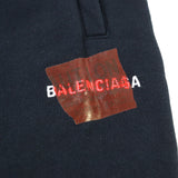 バレンシアガ Laurel Baggy Sweatpants ダメージ加工 バギースウェット パンツ ブラック XS メンズ - NEWSED