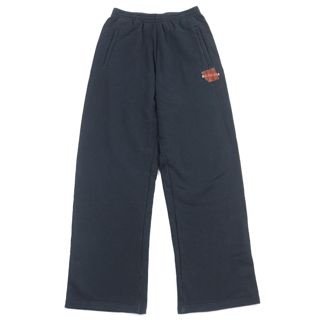 バレンシアガ Laurel Baggy Sweatpants ダメージ加工 バギースウェット パンツ ブラック XS メンズ