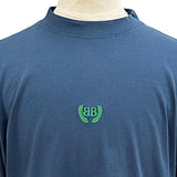 バレンシアガ LAUREL CLASSIC MEDIUM FIT T-SHIRT ロゴ刺繍 ダメージ加工 クルーネック ショートスリーブ 半袖Ｔシャツ ネイビー M メンズ - NEWSED