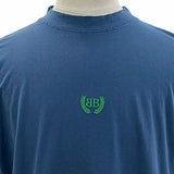 バレンシアガ LAUREL CLASSIC MEDIUM FIT T-SHIRT ダメージ加工 ロゴ刺繍 ショートスリーブ 半袖Ｔシャツ ネイビー S メンズ - NEWSED