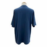 バレンシアガ LAUREL CLASSIC MEDIUM FIT T-SHIRT ダメージ加工 ロゴ刺繍 ショートスリーブ 半袖Ｔシャツ ネイビー S メンズ - NEWSED