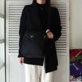 プラダ ナイロン ショルダーバッグ トライアングルロゴ ブラック