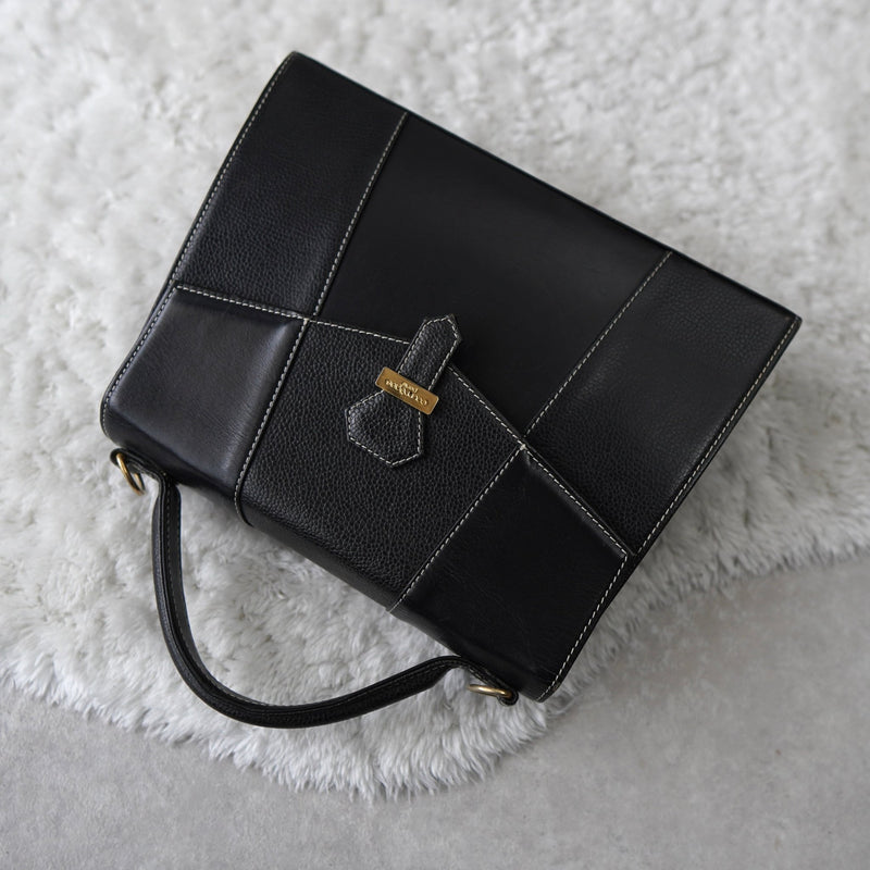 Leather 2way Hand Bag / Shoulder Bag - NEWSED