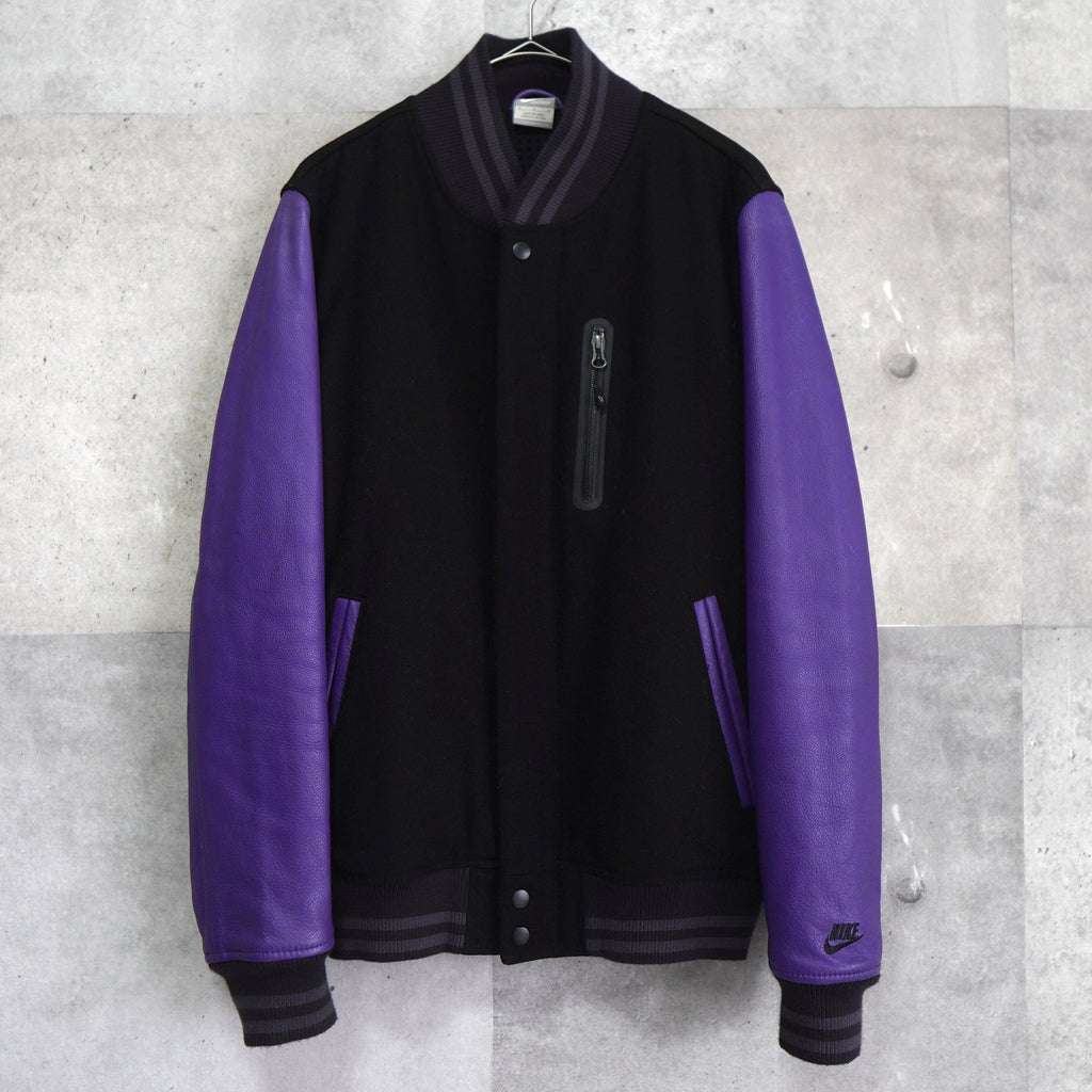 Leather Arm Wool Varsity Jacket