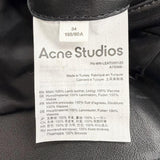 アクネストゥディオズ LEATHER BIKER JACKET レザー バイカー ライダースジャケット ブラック 34 レディース - NEWSED