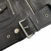アクネストゥディオズ LEATHER BIKER JACKET レザー バイカー ライダースジャケット ブラック 34 レディース