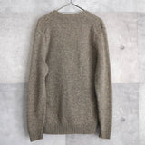 Leather Button Wool Cardigan - NEWSED