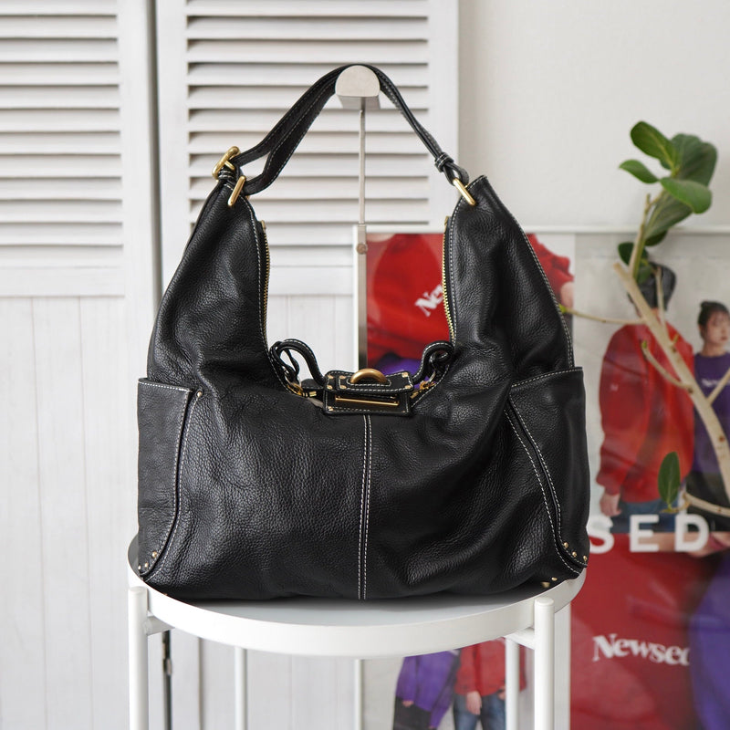 Leather One Shoulder Bag｜Made in Italy - NEWSED