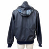 ア ベイシング エイプ LEATHER SHARK HOODIE JACKET シャークパーカー レザージャケット ネイビー M メンズ