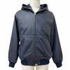 ア ベイシング エイプ LEATHER SHARK HOODIE JACKET シャークパーカー レザージャケット ネイビー M メンズ