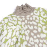 ディオール オム Leopard Cashmere High Neck Sweater ニット ベージュ系 M メンズ - NEWSED