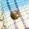 シュプリーム LINED FLANNEL SNAP SHIRT バックロゴ刺繍 裏地ボア 長袖シャツ ジャケット ブルー M メンズ