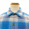 シュプリーム LINED FLANNEL SNAP SHIRT バックロゴ刺繍 裏地ボア 長袖シャツ ジャケット ブルー M メンズ