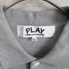 プレイ コムデギャルソン ハートロゴパッチ 半袖ポロシャツ グレー LLサイズ AD2008