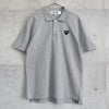 プレイ コムデギャルソン ハートロゴパッチ 半袖ポロシャツ グレー LLサイズ AD2008