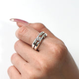 Locking Silver Ring Size:16 - NEWSED