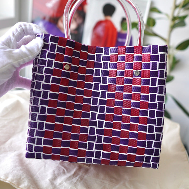 Logo basket hand bag - NEWSED