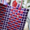 Logo basket hand bag