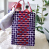 Logo basket hand bag