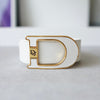 Logo buckle leather belt