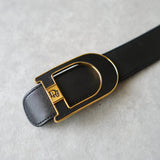 Logo buckle leather belt - NEWSED