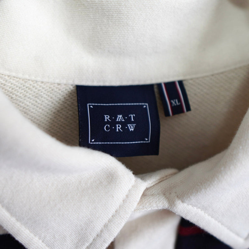 Logo Design Stripe Collar Sweatshirt - NEWSED