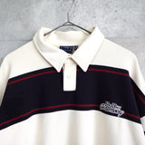 Logo Design Stripe Collar Sweatshirt - NEWSED