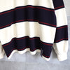 Logo Design Stripe Collar Sweatshirt