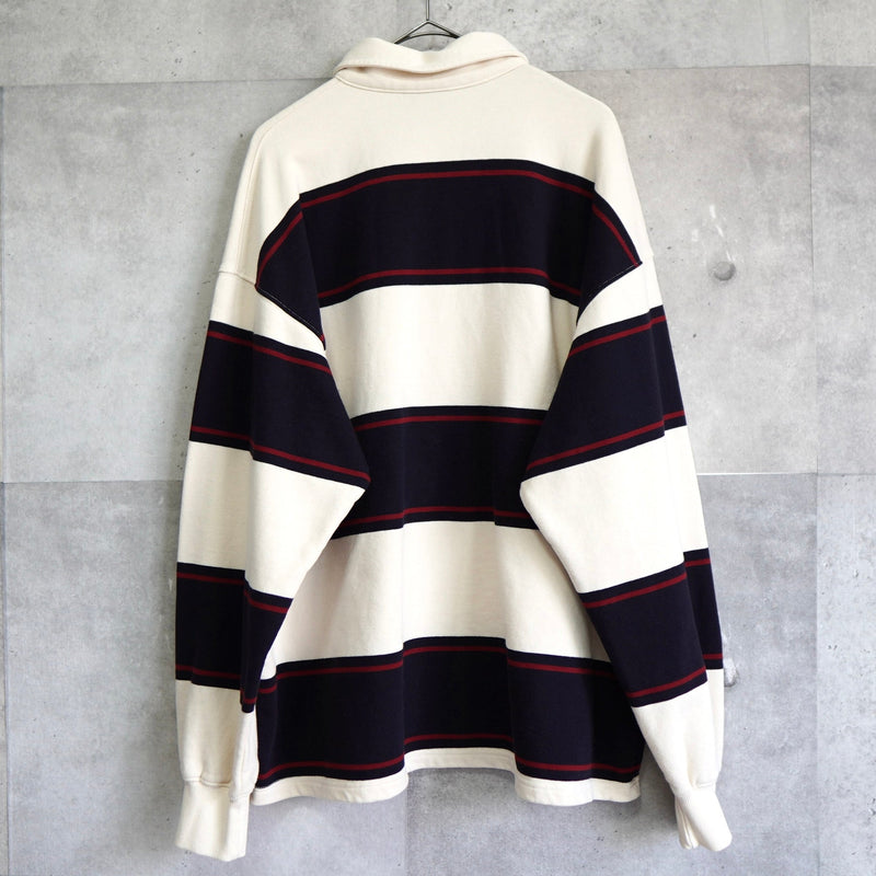 Logo Design Stripe Collar Sweatshirt - NEWSED