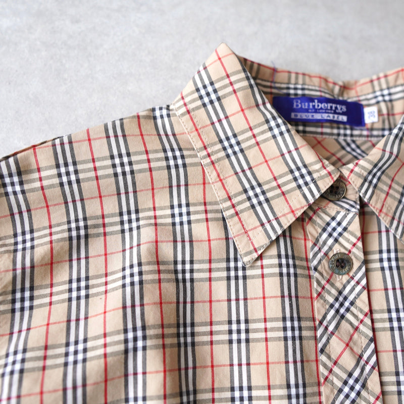 Logo embroidere burberry checked shirt - NEWSED