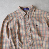 Logo embroidere burberry checked shirt - NEWSED