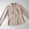 Logo embroidere burberry checked shirt